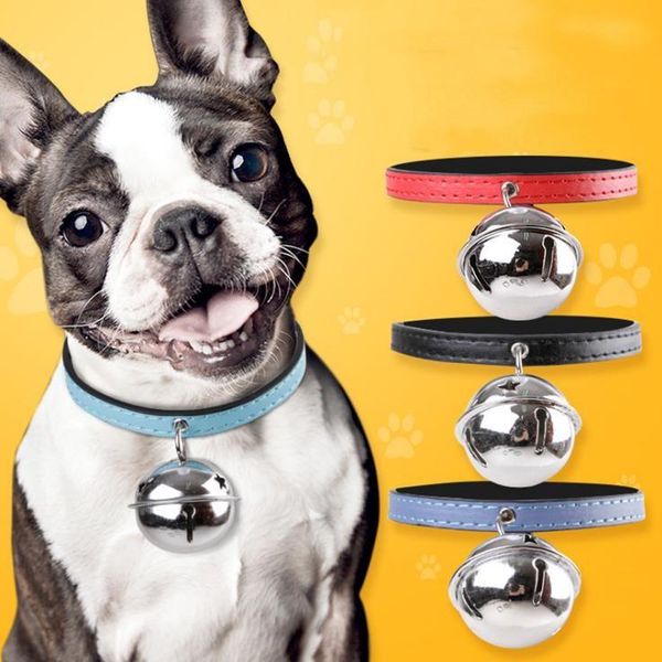 

cat collars & leads pu leather collar with safety elastic buckle bell for small dog pet products supplies d330