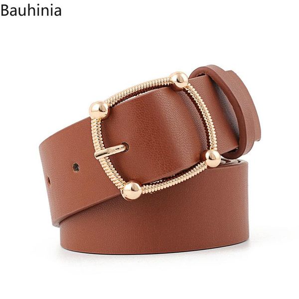 

belts 2021 designer 105*3.3cm wide leather belt waistband female vintage square pin buckle waist for women dresses, Black;brown