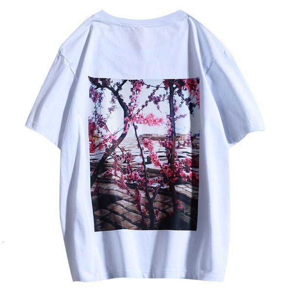 

short t shirt sleeve men's and women's feel high street fashion, White;black