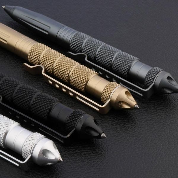 

ballpoint pens self defense tool multi-functional pen tactical tungsten steel window glass metal ink ball point stationery supplies, Blue;orange