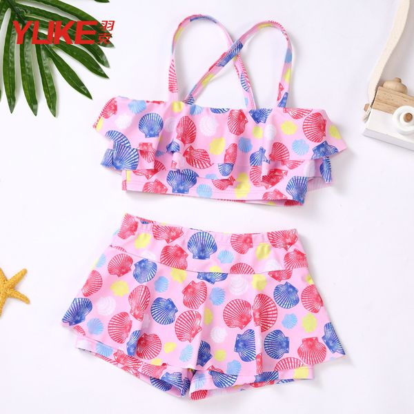 

children' swimsuit split girl little girl princess girl cute baby 2020 new bikini swimming equipment, Red;black