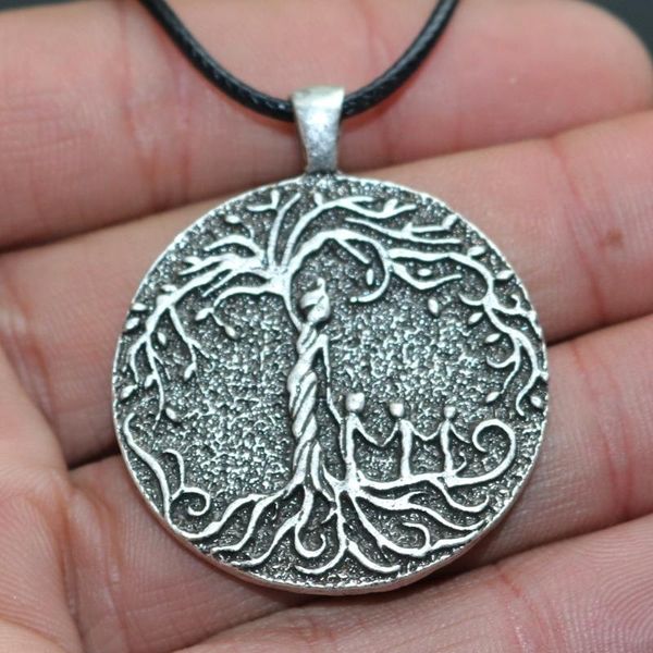 

pendant necklaces vintage viking tree of life necklace classic nordic style amulet jewelry, Silver