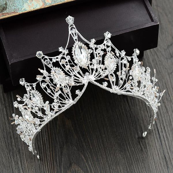 

hair clips & barrettes wedding crown jewelry bridal headpiece woman fashion rhinestones crystal tiaras bride party crowns accessories, Golden;silver