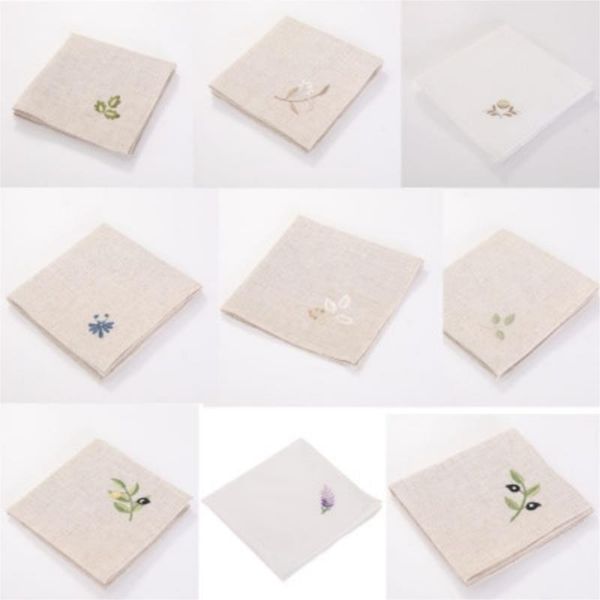 

table napkin 10/pcs batch linen embroidered napkin, meal mat, western tea towel 40 * 40cm