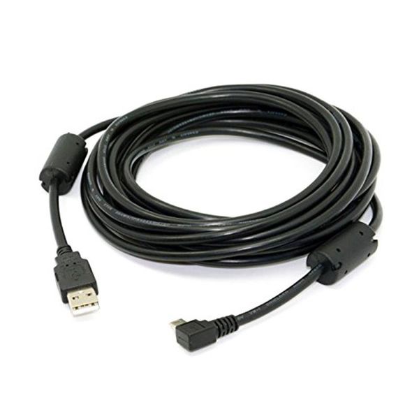 

video cables & connectors mini usb b type 5pin male right angled 90 degree to 2.0 data cable with emi ferrite core 5 meters
