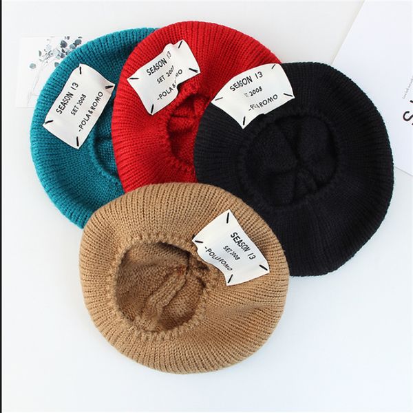 

berets for children autumn and winter, Yellow
