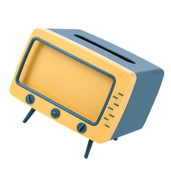 

tissue boxes & napkins 1pc facial holder box tv-shaped napkin case phone