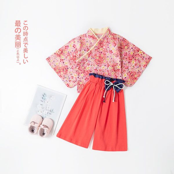 

clothing sets infant full sleeve cotton comfortable soft kimono sleepwear born baby girls japan style yukata casual, White