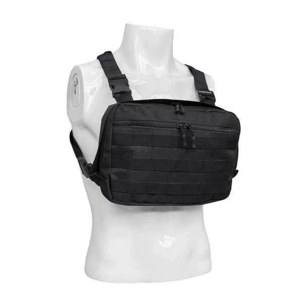 

tactical bag for fashion men mini chest rig vest streetwear waist support, Black;gray