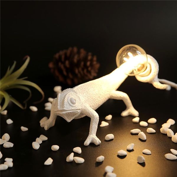 

table lamps nordic chameleo lizard desk light modern cute led resin animal chameleon lamp children bedroom bedside deco fixtures