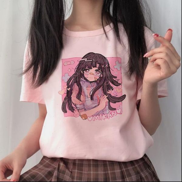 

mikan tsumiki cartoon cute anime womens t shirt kawaii sweet e girls japan streetwear harajuku casual vintage loose summer, White