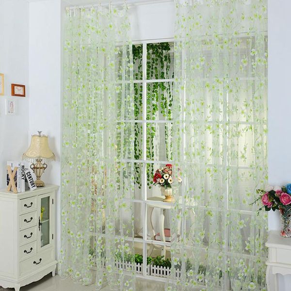

curtain & drapes ready made window grommet super soft color floral flannel embroidered sheer for linving room bedroom