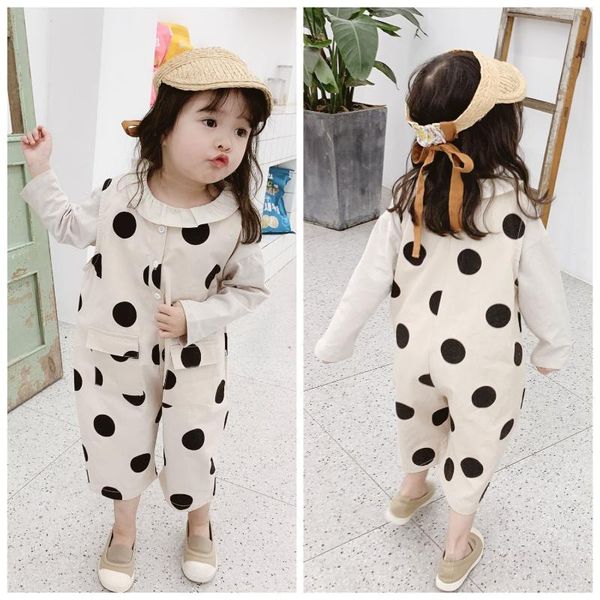 

ins fashion spring baby girls overalls children jumpsuits long pants, Blue