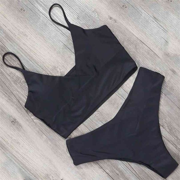 

high waist bikini women swimwear female swimsuits black thong bikinis set beach wear swimming for bathing suit 210728, White;black