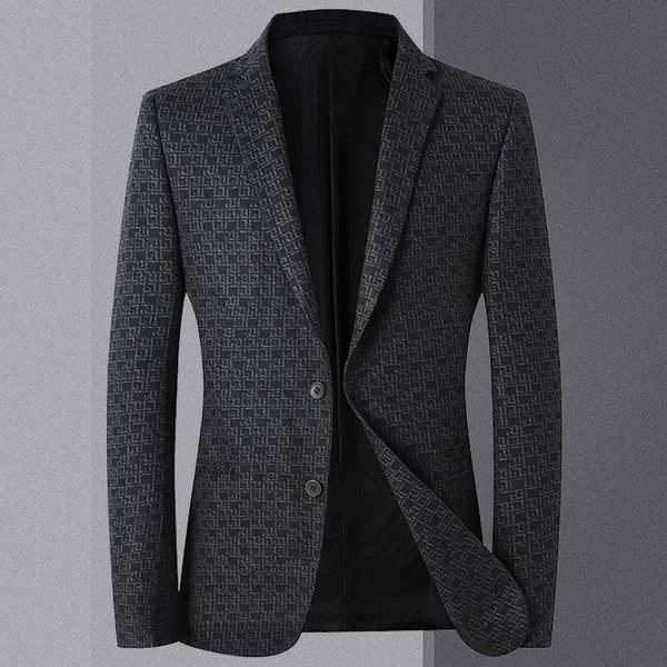 

men's suits & blazers arrival autumn and winter men fashion elastic knitting casual single breasted suit coat plus size m  xl 2xl 3xl, White;black
