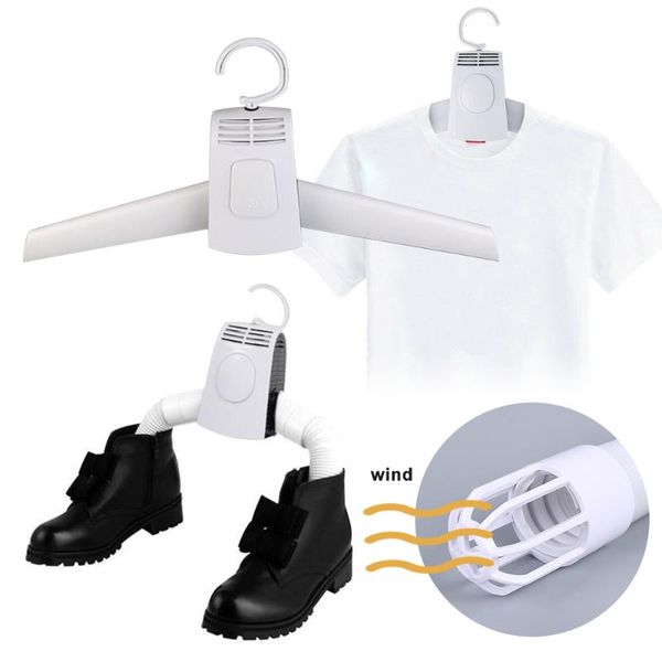

hangers & racks portable electric folding clothes hanger dryer drying rack travel plastic wind clip dry laundry 2