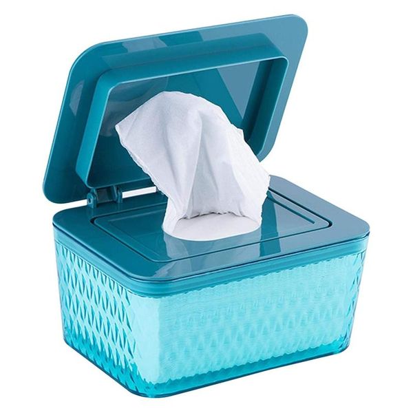 

tissue boxes & napkins wet wipes dispenser holder with lid dustproof storage box for home office plastic toilet paper