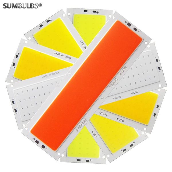 

bulbs 10pcs/lot high bright dc 12v led cob 12w light source strip panel bulb lamp warm natural cold white blue color for diy lights