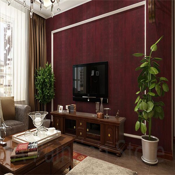 

wallpapers modern minimalist home decoration pvc waterproof self-adhesive red wood grain wall stickers furniture deskwallpaper