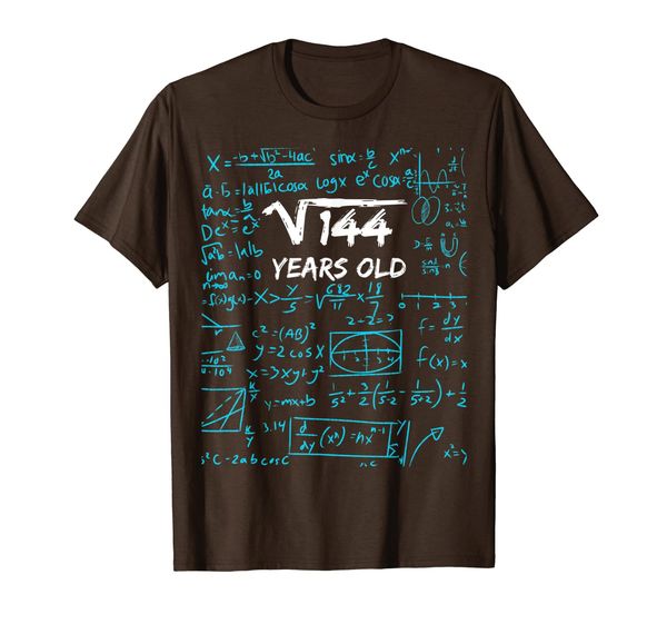 

square root of 144 | 12th birthday 12 years old shirt gift t-shirt, White;black