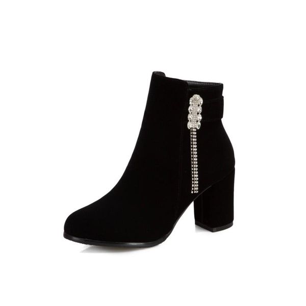 

boots big size simple women shoes ankle for ladies woman winter, Black