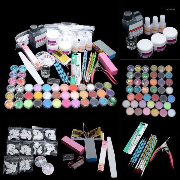 

acrylic powder glitter nail art decoration kit tools combo set diy gel wh998 kits1