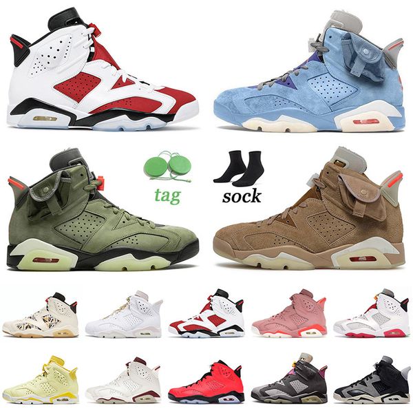 

2022 arrival jorden basketball shoes 6 6s vi mens jumpman carmine british khaki midnight navy cactus jack hare unc tech chrome men women tra