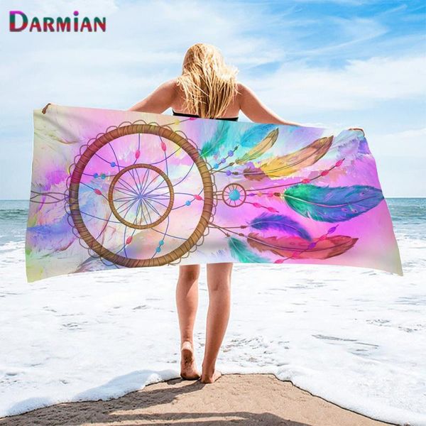 

towel darmian sell summer colorful dream catcher print bath microfiber soft beach large swimming fitness yoga cushion