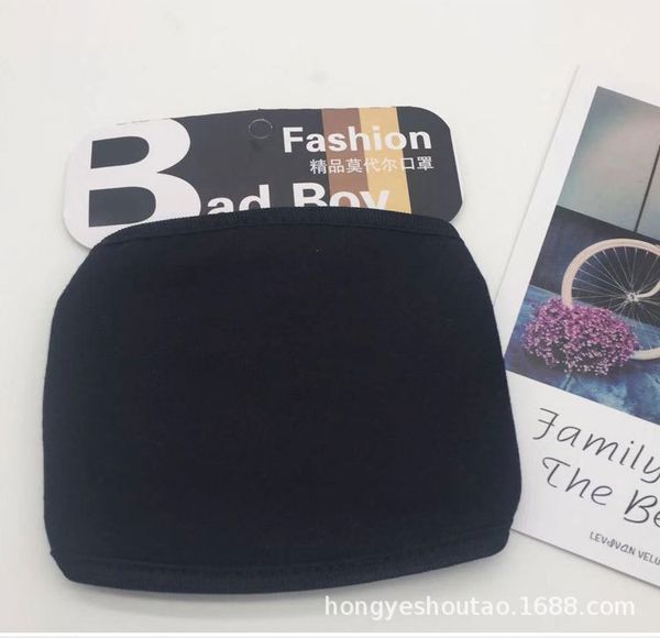 

warm winter cotton mask thickened men's and women's cloth black winter washable dust-proof water pure color