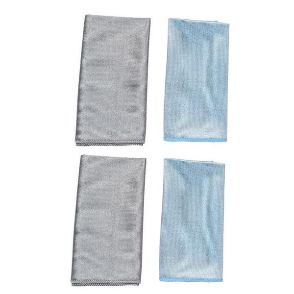

4pcs/set microfiber lint-cleaning cloths for wine glasses windows mirrors w91f towel