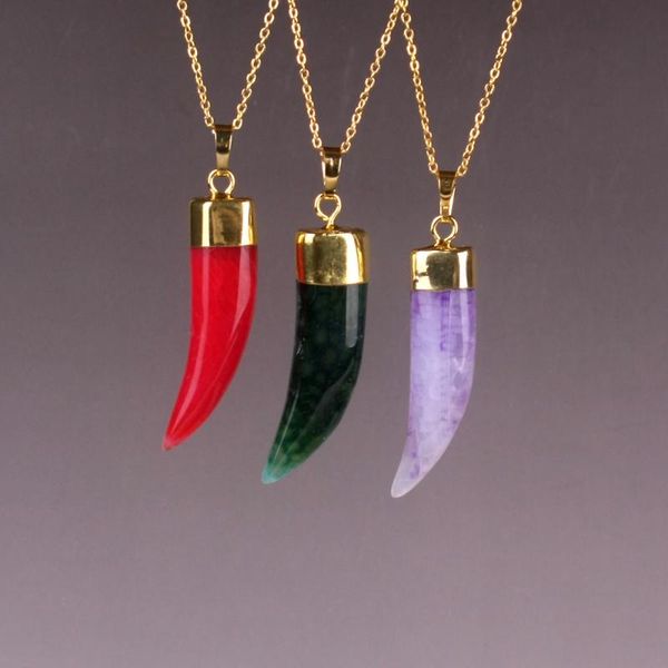 

druzy micromart moon shape natural quartz stone pendant necklace women/girl lover valentine's day gifts necklaces, Silver