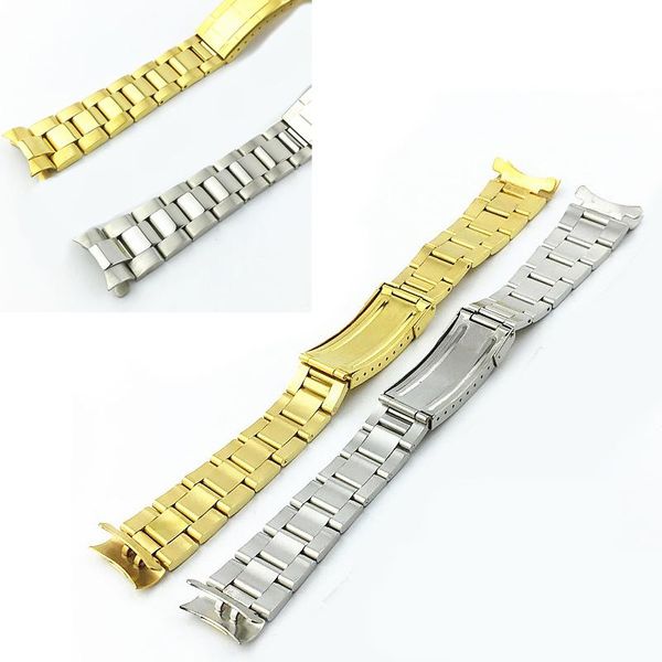 

watch bands 20mm silver gold stainless steel strap for submarine role sub-mariner wristband bracelet, Black;brown