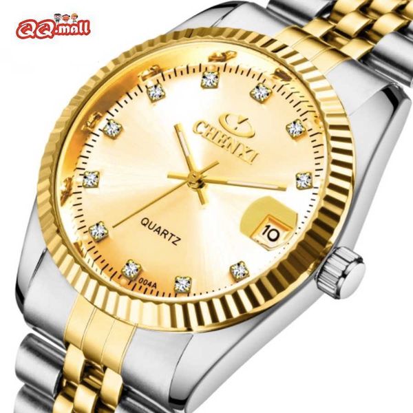 Chenxi Luxury Top Brand Orologio per uomo Donna Coppia Orologi Diamond Full Steel Auto Date Calendar Orologi da polso Relogio Masculino G1022