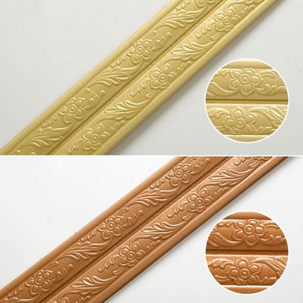 

wall stickers 3d pattern waistline baseboard trim line decoration self adhesive edge waterproof strip for home l9