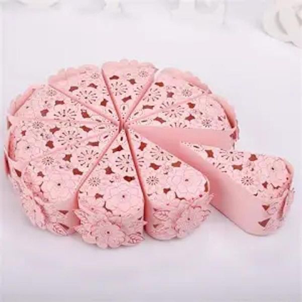 

gift wrap 20 pcs/lot triangle cake box 5 colors candy 3d flower wedding packaging case christmas gifts chocolate organizer festival de