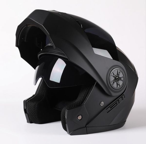 

motorcycle helmets 2021 arrival men professional racing flip up helmet abs material modular dual lens dot certification