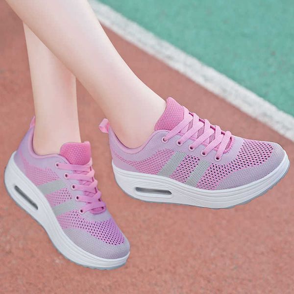 

2021 fashion sports sho flying mh leisure travel thick sole trend women's