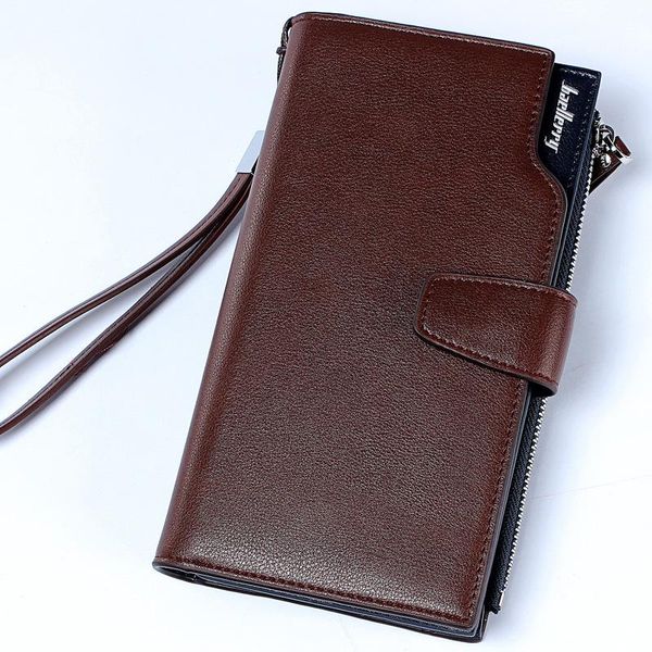 

wallets fashion men upscale hasp zipper wallet quality pu leather black coffee large style card holder purse s54, Red;black