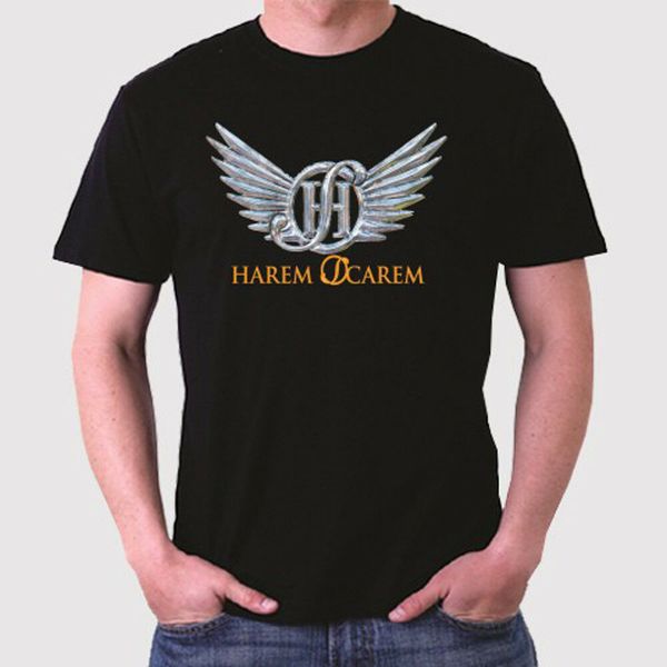 

harem scarem logo men's black t-shirt size s to 3xl, White;black