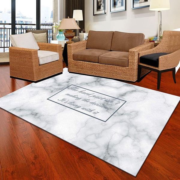 

carpets demissir nordic grey white marble 3d print carpet for living room large non-slip bedroom floor rug alfombra vloerkleed