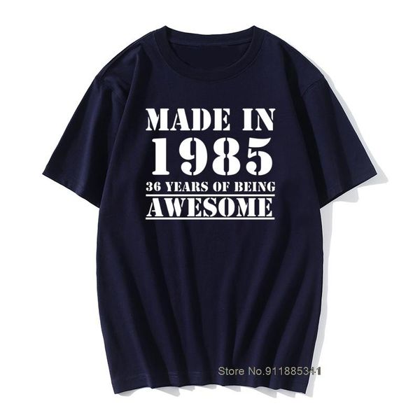 

men's t-shirts unique in 1985 all original parts t-shirt 36th gift design cotton retro tshirts male vintage graphic retroed tee, White;black