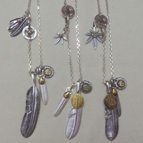 

starfield takahashi goro handmade feather s925 sterling silver retro thai men women sweater long necklace chains