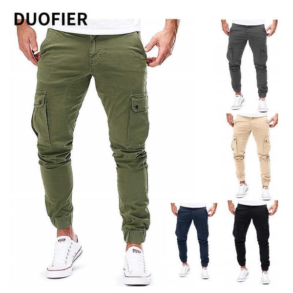 Casual Herren Hosen Mode Jogginghose Outdoor Enge Hosen Laufen Training Hosen Multi-Pocket Jogging Cargo Hosen Mehrfarbig 210603