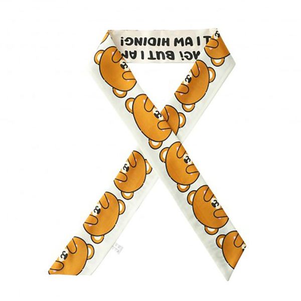 

scarves 2021 silk scarf printing neckerchief autumn wraps fashion bag scarfs hair tie bandanas hijab 6*120cm accessories, Blue;gray