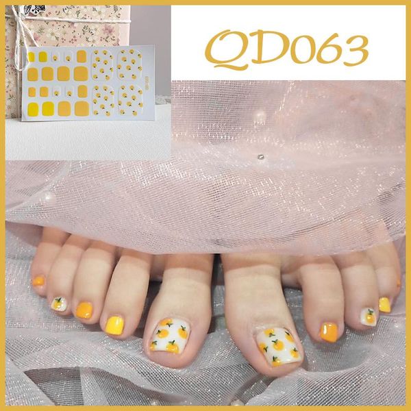 

stickers & decals 1sheet toenail qd/gd series feet summer decoration korea style mixed shiny toe nails art supplies manicure, Black