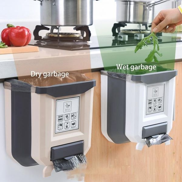 

waste bins kitchen hanging convenient user friendly trash can bin cabinet door bucket