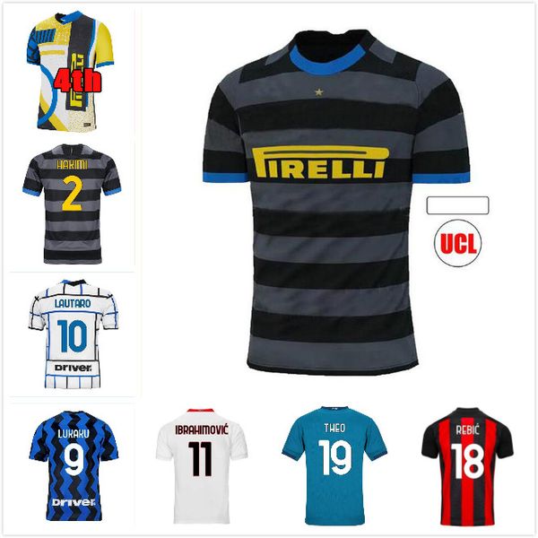 

20 21 ibrahimovic theo mandzukic milan soccer jersey 2021 2022 fourth 4th football shirt set lukaku lautaro eriksen tonali brahim, Black;yellow
