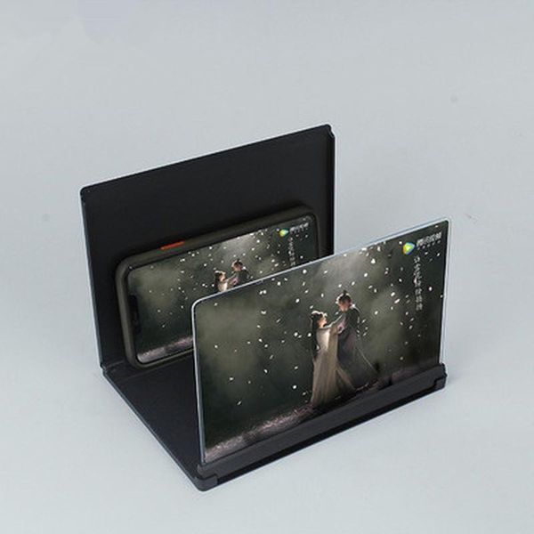 

cell phone mounts & holders 10 inch mobile 3d screen video magnifier folding curved enlarged smartphone movie amplifying projector stand bra