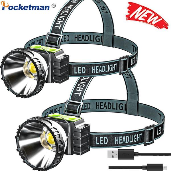 

est usb rechargeable headlight outdoor night fishing headlamp waterproof for camping with battery headlamps