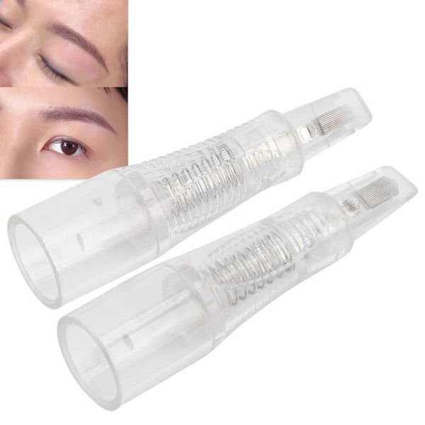 

tattoo needles 100pcs food grade stainless steel eyebrow needle fast coloring microblading permanent makeup